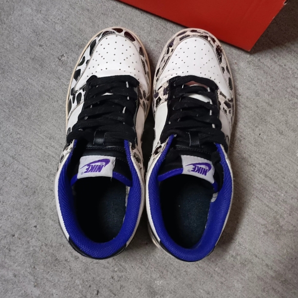 RARE Vintage Nike Dunk Low GS 'Dalmatian Print' 8.5Wo (7Y) - Picture 5 of 10